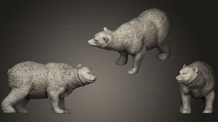 Статуэтки животных (Медведь, STKJ_0736) 3D модель для ЧПУ станка